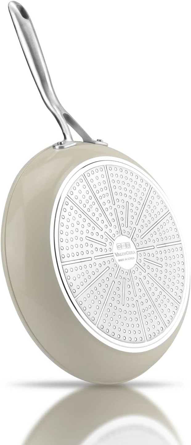 TeChef Collection | 12 Ceramic Nonstick Frying Pan Skillet Nontoxic - Free of PFAS PFOA PTFE Made in Korea (12-in)