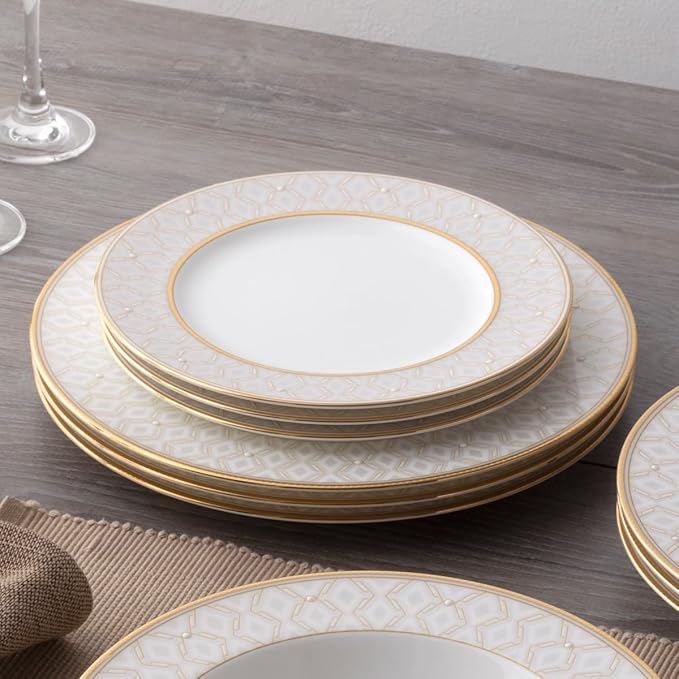 Noritake Noble Pearl 12-Piece Dinnerware Set Service for 4