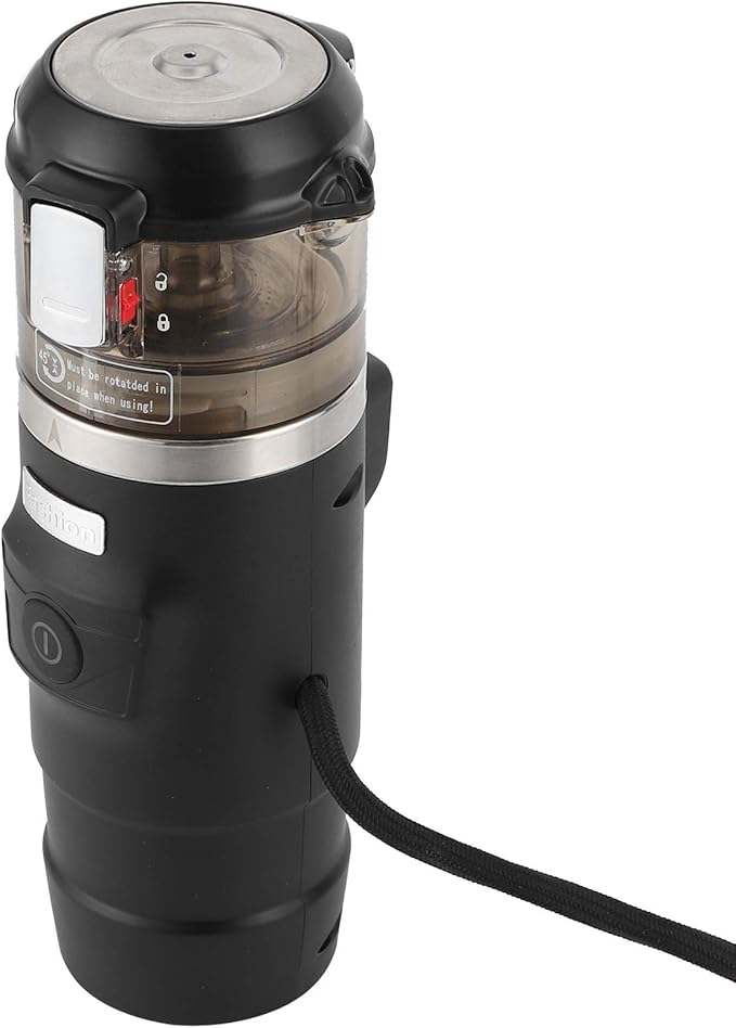 Portable Car Coffeemaker 12V Electric Coffee Machine with Cigarette Lighter Power Supply Automatic Temperature Control Spill Proof Design Durable Nylon and Stainless Steel