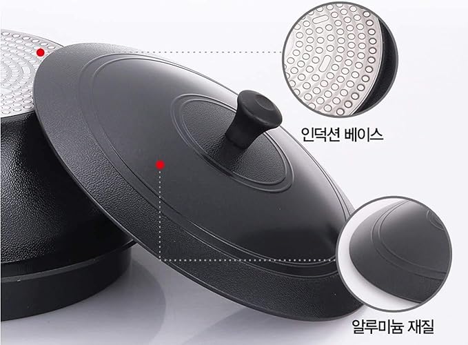 [KF] IH Induction Korean Traditional Iron Pot Rice Gamasot Ceramic Cauldron Made in Korea (7 (18cm))