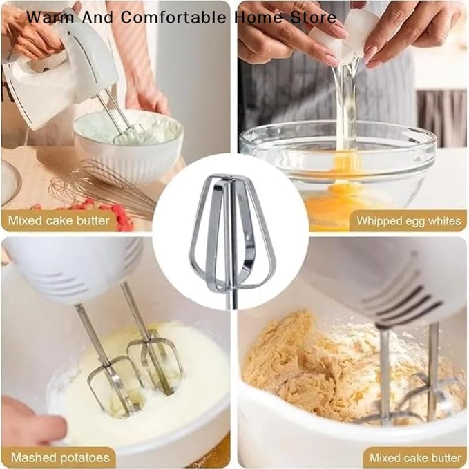 4Pcs Electric Egg Beater Stirring Hook Stainless Steel Handheld Egg Whisk Mixing Stick Kitchen Mixer Accessories