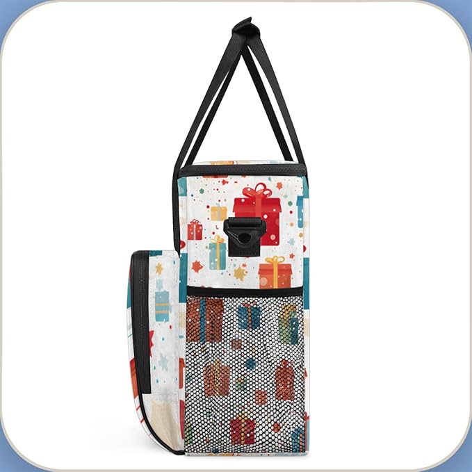 Christmas Gift Box Coffee Maker Carrying Bag Colorful Graffiti Travel Storage Bag Compatible with K-Mini or K-Mini Plus Single Serve Coffee Brewer Carrying Case with Pockets &amp Shoulder Strap
