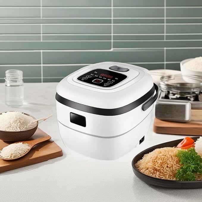 2.5L Intelligent Electric Rice Cooker - Mini Food Steamer Yogurt Machine Cake Maker for 1-4 People 24H AppointmentWhite