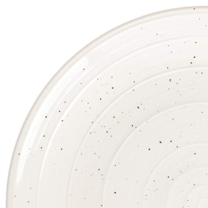 Gibson Elite Ramapo Solid Color Speckled Dinnerware Set - White Service for Four (12pcs)