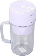 Portable Blender Size Blender for Shakes and Smoothies with Straw and Handle 10 Ultra Sharp Blades Multifunctional Electric USB Juicer Blender for Travel Picnic Office Violet