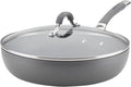 Circulon Radiance Deep Hard Anodized Nonstick Frying Pan /Skillet with Lid - 12 Inch Gray