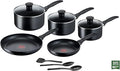 Tefal Induction G155S844 Non-Stick Cookware Set 8 Pieces-Black saucepans Aluminium