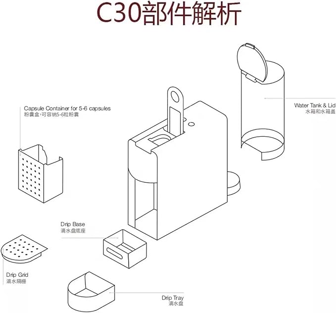 For Mini C30/D30 Coffee Machine Drip Tray Accessories