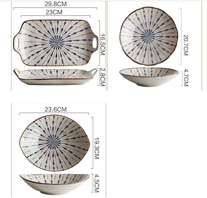 Porcelain Dinnerware Sets Plates and Bowls Sets Durable Reactive Glaze Dinnerware Set Plates Dishes Bowls Best for Indoor and Outdoor Party