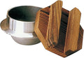 Tonami Shoten Rice Pot Mini Easy to Make 0.5 Combination Wooden Lid Made in Japan Aluminum Fluorine Treatment Outdoor Activities Camping Direct Fire Can Be Re-painted Silver