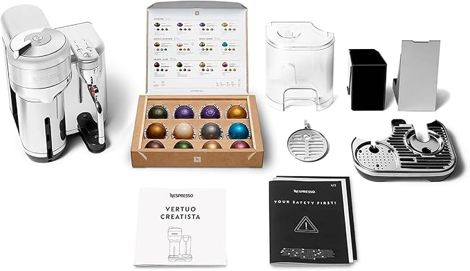 Nespresso Vertuo Creatista Coffee and Espresso Maker by Breville Brushed Stainless Steel