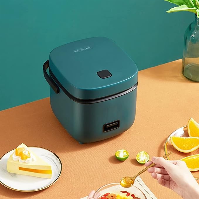 Rice Cooker - Mini Electric Rice Cooker Home Kitchen Appliances 2-layer Heating Food Steamer Multifunction Meal Cooking Pot (Color : Blue)