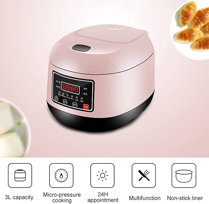 Smart Rice Cooker 3L Multi-Function Small Mini Smart Automatic Rice Cooker Energy-Saving Home Stove For 1-4 People#2 (#2) (#1)