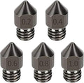 10PCS MK8 Hardened Steel Nozzle M6 Thread 0.2/0.4/0.6/0.8/1.0mm for Creality 3D Printer Parts for CR-8/CR-10/Ender 3/Ender 3S/5/6(MK8 Nozzle kit)