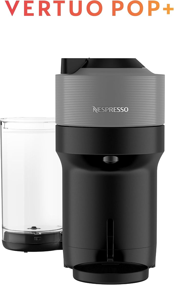 Nespresso Vertuo Pop+ Coffee and Espresso Maker by Breville with Milk Frother Dark Grey