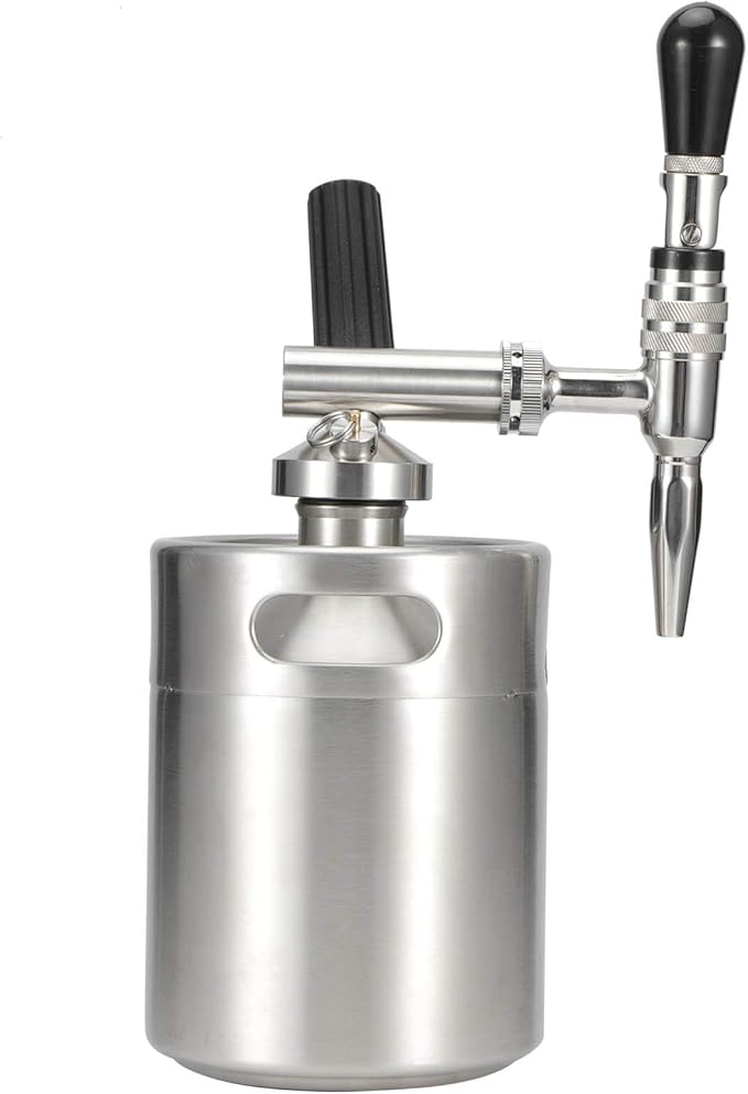 aqxreight Cold Brew Coffee Maker Stainless Steel Keg Nitrogen Coffee Machine Dispenser System at Home (2L)