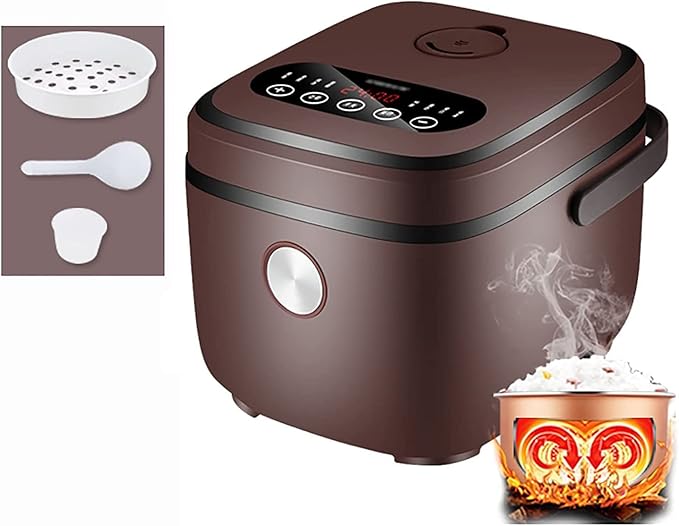Mini Rice Cooker Household Multifunctional Rice Cooker 24H Reservation and Heat Preservation for 1-3 People (A) (B)