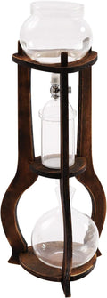 Cold Brew Coffee Maker Iced Coffee Maker Retro Coffee Drip Tower Borosilicate Glass Coffee Brewer (Brown)