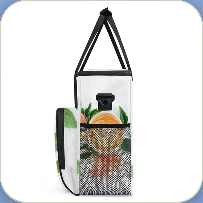 Coffee Latte Art Leaves Coffee Maker Carrying Bag Coffee Machine Travel Storage Tote Bag Compatible with K-Mini or K-Mini Plus Portable Single Serve Coffee Brewer Case with Pockets for K-Cup Pods