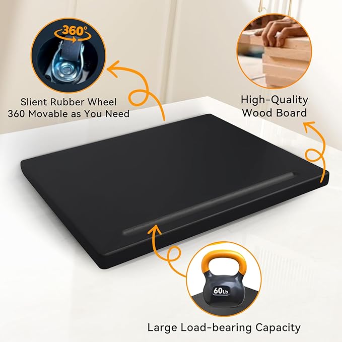 Wood Appliance Slider with 360' Wheels16D x 13W Sliding Tray for Coffee Maker &amp Heavy Kitchen AppliancesCountertop Appliance slider for Kitchen Appliance Premium Wood Rolling TrayNo Assemble