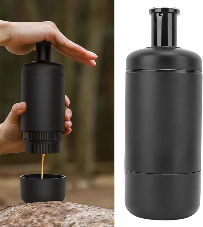 Portable Coffee MachineSelf Heating Rechargeable Coffee Maker Portable Manually Operated Espresso Maker for Camping Travel Office