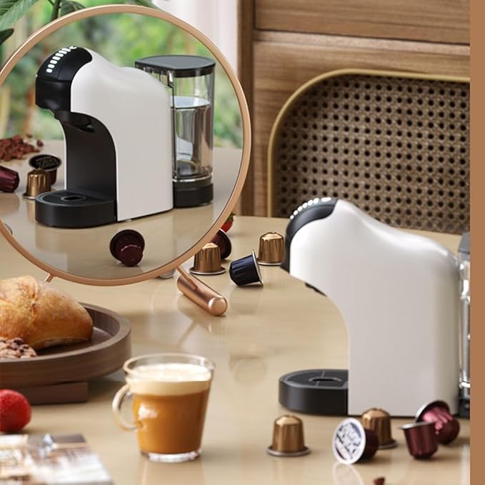Espresso Machine 20bar Single-Serve Coffee Maker Capsule Coffee Machine 27oz Removable Water Tank Cappuccino And Latte Machine Maker For HomeWhite
