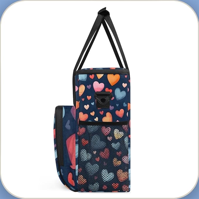 HEART Coffee Maker Carrying Bag Portable Travel Storage Tote Bag Compatible with K-Mini or K-Mini Plus Single Serve Coffee Brewer Carrying Case with Multiple Pockets &amp Shoulder Strap