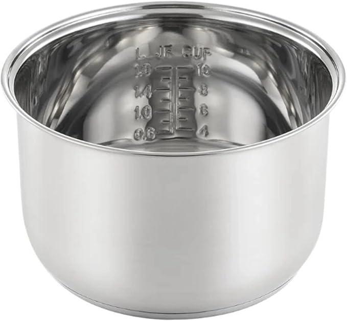 2.5L 4L 5L 6L Stainless Steel Liner Ceramic Glaze Liner Rice Cooker Electric Pressure Cooker Inner Bowl(6L B)