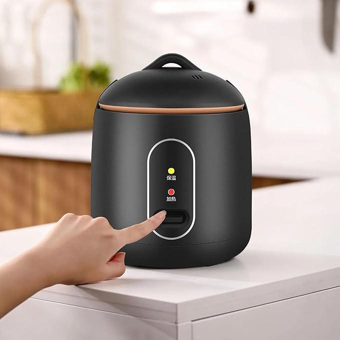 GRFIT 1.2L Mini Electric Rice Cooker Multi-Function 1-2 People Porridge Soup Small Cooking Machine Non-Stick Food Steamer (Color : A)