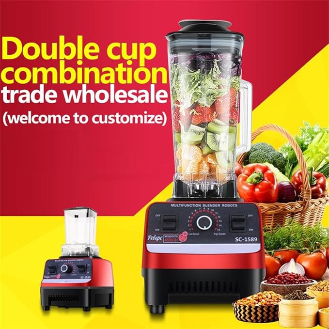 professional desktop High-speed blender、Nutrition extractor 1000W。Can crush ice cubes freeze fruits and peppers can grind pork into minced meat 2 liters (68 fluid ounces) (1000 Watts)