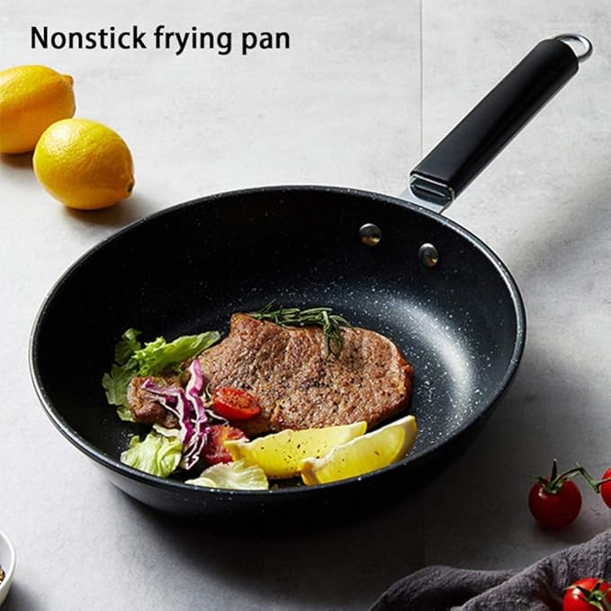 3-Piece SetSaucepans SetsNon-Stick Pan with Tempered Glass Lid Comfortable HandleSuitable for Gas and Induction CookerEasy to Clean Wok Non Stick