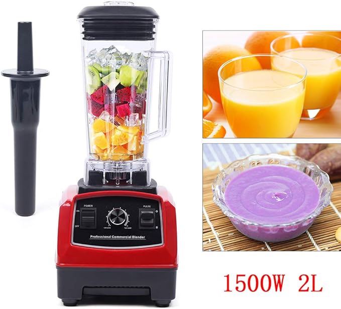 Kitchen Blender70Oz Countertop Blender 1500 WattsHigh Performance High Powered Professional Blender and Food Processor for SmoothiesHigh-Speed Blenders Red