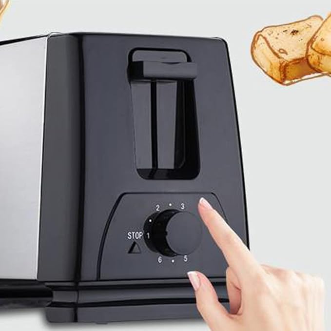 BH 002 8.1x4.5x6.3in Automatic Toaster Extra Wide Slot Toaster Multifunctional 2 Slice Toaster for Home Breakfast Machine AC 220V