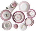 Hankook Chinaware 한국도자기 Cozy Pink Home Set for 4 Dinnerware Korean Fine Bone-China Dojagi Ceramic