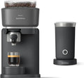 Philips Baristina Espresso Machine+Milk Frother Bundle. Real espresso. Compact coffee machine portafilter grinder Cafe Crema. Dairy &amp Non-Dairy Milk foam. Hot &amp Cold. Easy Clean. Black (BA