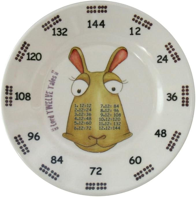 Award Winning Times Table Dinnerware 4-Piece Later Years Gift Boxed Plate Bowl and Tumbler Set
