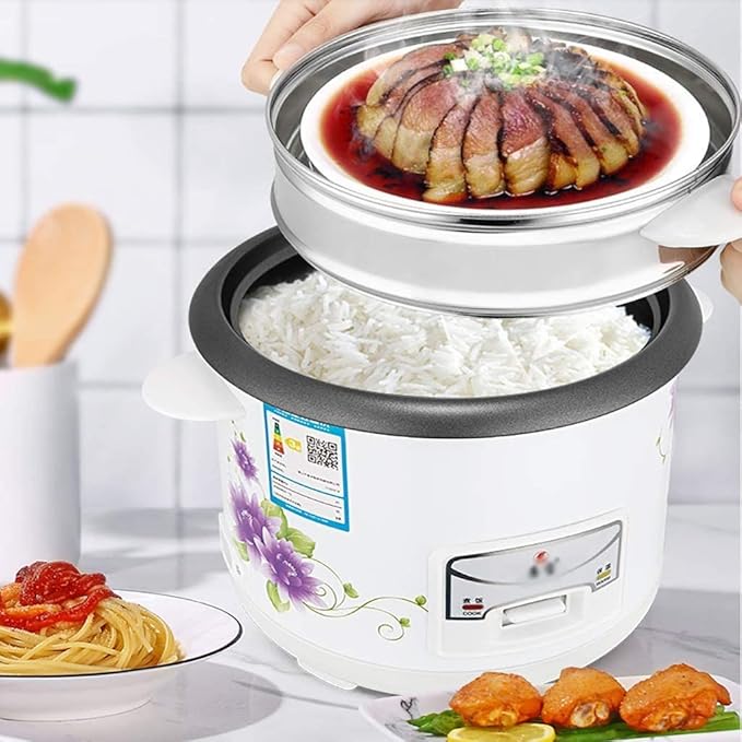 Electric Cooker Rice Cooker Home Intelligent Insulation Multi-Function Quality Inner Pot Spoon Steamer And Measuring Cups (2L) ()