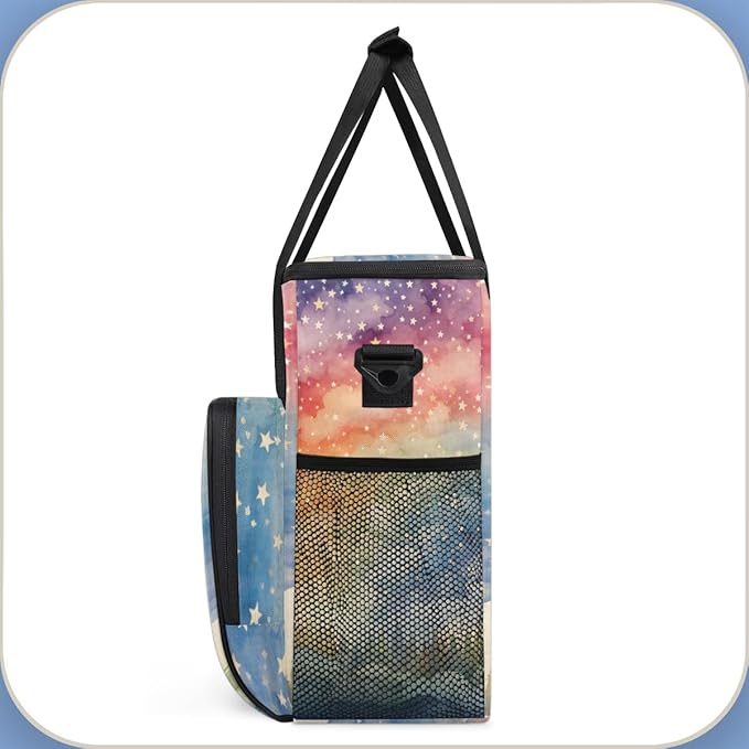Rainbow Tree Coffee Maker Carrying Bag Portable Travel Storage Tote Bag Compatible with K-Mini or K-Mini Plus Single Serve Coffee Brewer Carrying Case with Multiple Pockets &amp Shoulder Strap