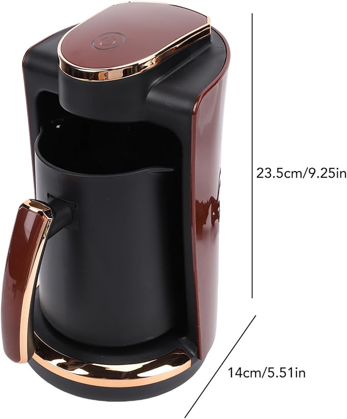 Sanpyl Turkish Coffee Maker 250ML Electric Turkish Coffee Machine 550W Single Cup Turkish Coffee Pot for Home Office