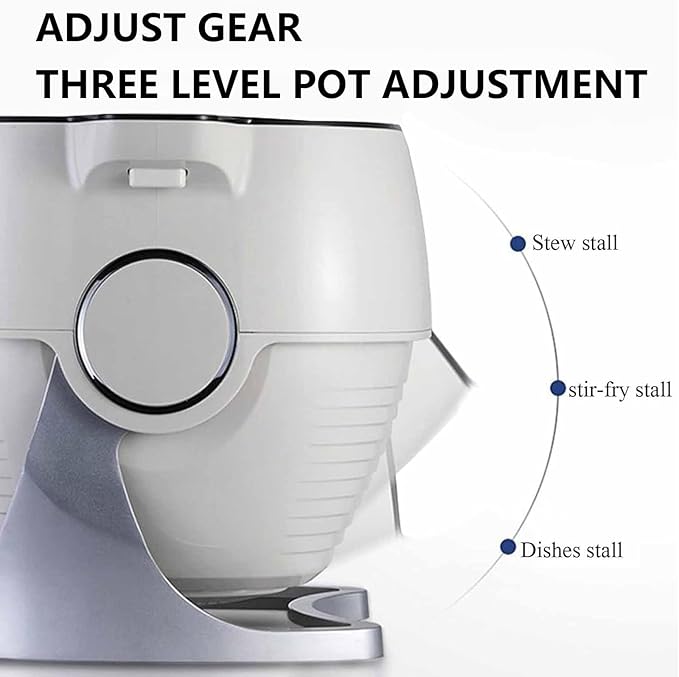 Automatic Cooking Machine2000W 6L auto Cooking Wok Fried Rice MachineOne Click Smart StartThree Speed Adjustable360° Automatic RotationSmart Touch for Stir FryingStewingCooking220V