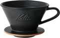 Kalita Coffee Dripper Mino Ware High Heat Retention Ceramic for 2 to 4 People Sand Black #02107 Wave Series Made in Japan Drip Equipment For 2 People For 4 Cups Porcelain Stylish Outdoor