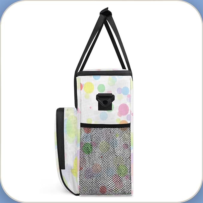 Tie Dyeing Coffee Maker Carrying Bag Sequin Portable Travel Storage Tote Bag Compatible with K-Mini or K-Mini Plus Single Serve Coffee Brewer Carrying Case with Multiple Pockets &amp Shoulder Strap
