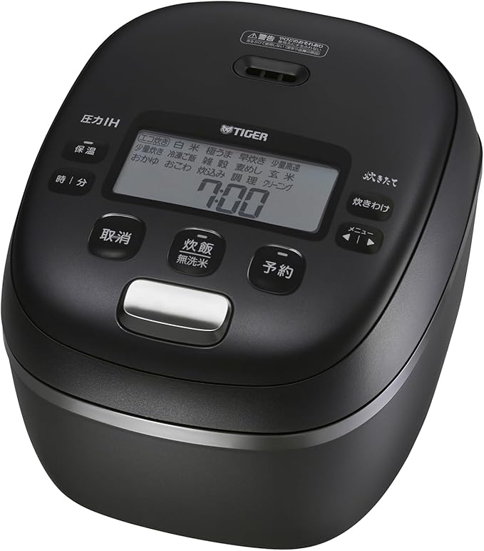 TIGER JRI-A100KM Pressure IH rice cooker freshly cooked foam fire cooking far-infrared 9-layer earthenware pot kamado-coated kettle 5.5 cup capacity matte black JAPAN IMPORT NEW 2024 (100V ONLY)