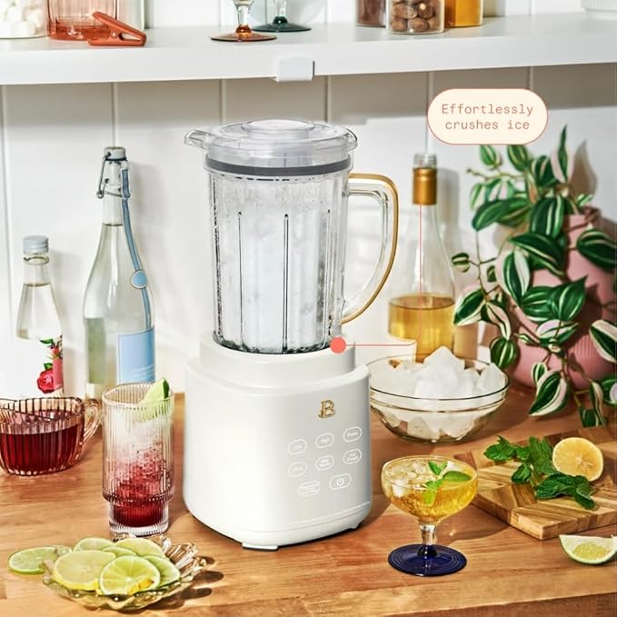 Power Exact Countertop Blender System 700W Motor 50oz Tritan Jar 20oz To-Go Cup 4 Presets 3 Speeds PrecisionSense Technology (white)