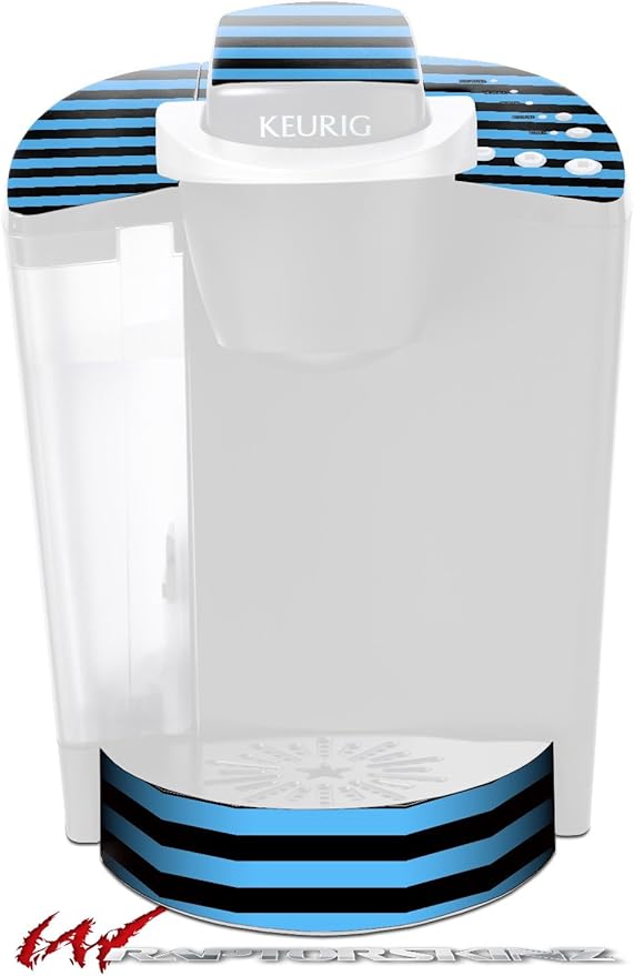Decal Style Vinyl Skin compatible with Keurig K40 Elite Coffee Makers Stripes Blue (COFFEE MAKER NOT INCLUDED)