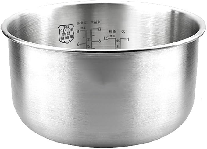 Rice Cooker Liner Compatible With Xiaomi Rice Cooker C1 3L4L Liner Rice Cooker 304 Stainless Steel Three-Layer Steel Liner(C1-4L liner)