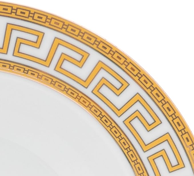 Dinnerware Sets for 4 - White with Gold Trim Fine Porcelain for Every Day or Formal Occasions Tableware Setting 20 Pieces with cups and saucers