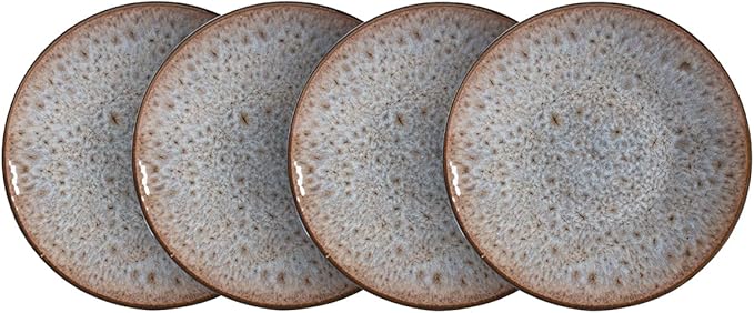 Stoneware Dinner Set Reactive Glaze (16pc Set Beige)