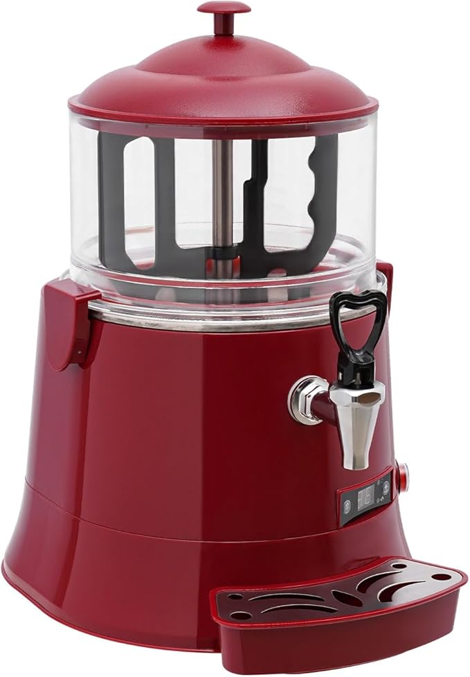 Stainless Steel Hot Chocolate Machine 5L Commercial Hot Chocolate Machine Maker Red Color