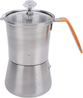 Yosoo Health Gear Hand Pour Coffee Pot Pour Over Coffee Maker Set Coffee Brewer Hand Drip Cone Dripper Coffee Pot with Glass Lid Heat Resistant Handle for Italian Coffee Milk Tea (160ML)